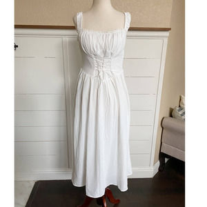 Romantic Coastal Cowgirl Corset Midi Dress SZ S NWT